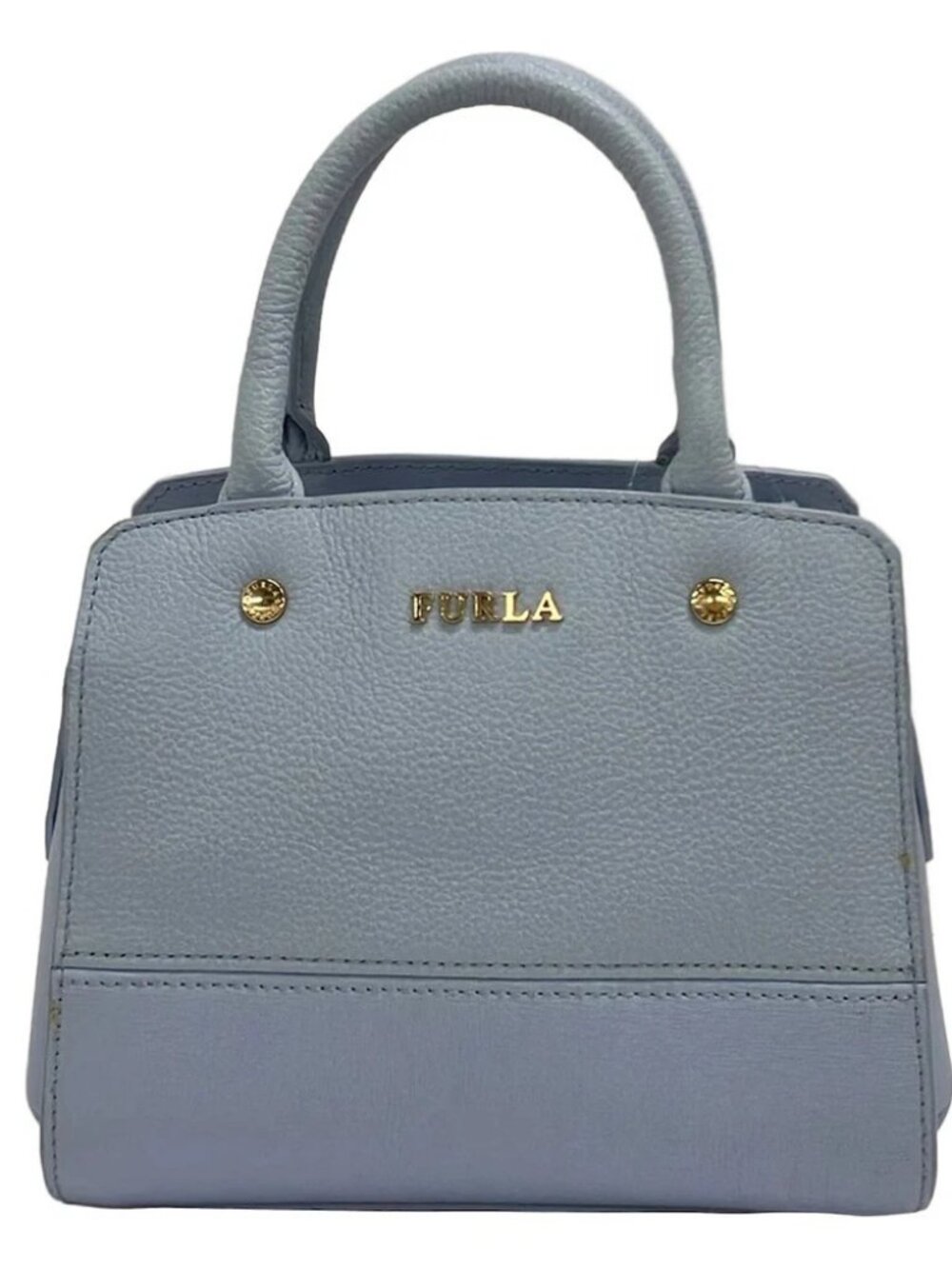 FURLA Light Blue Leather Handbag
